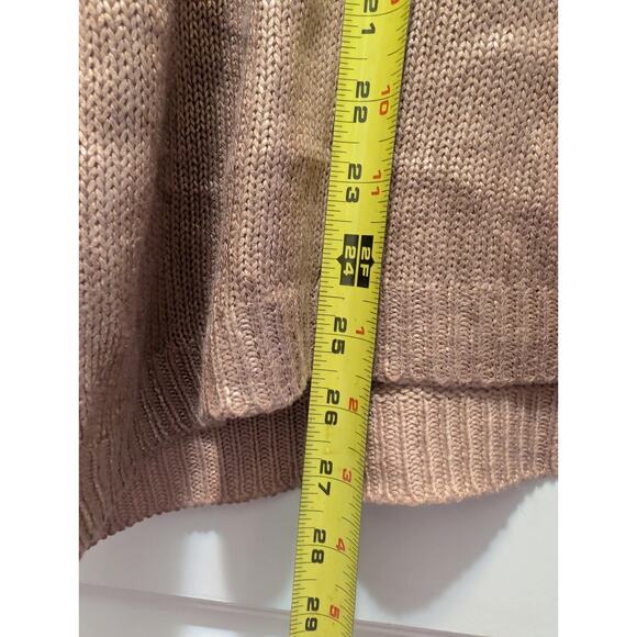 Retrology Pink Oversized Womens's Sweater with Gold Accents, Size Large - Picture 7 of 8